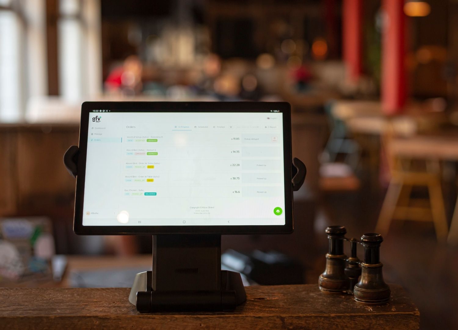 platform in the restaurant